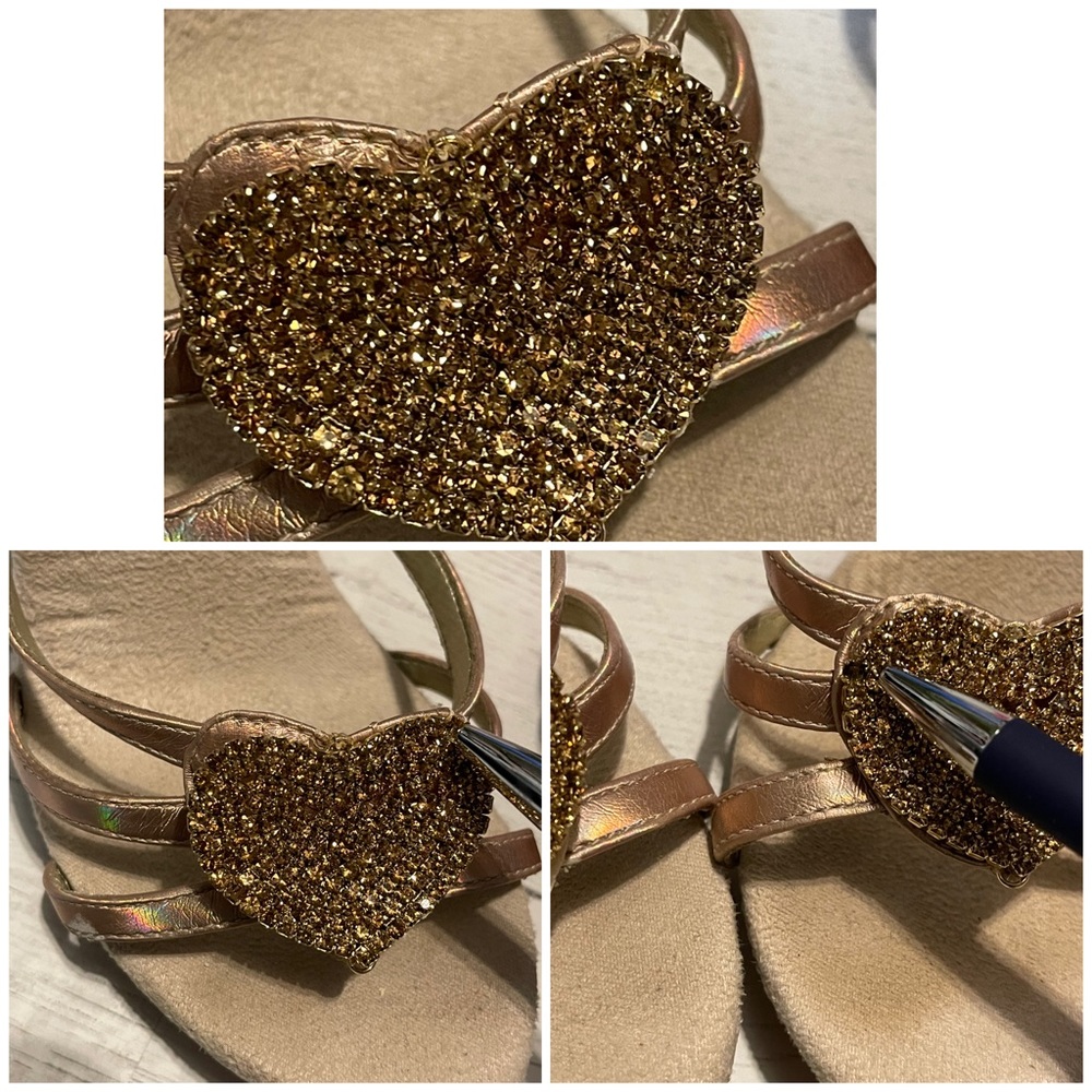 PR💗MISCU💗US GOLDEN SANDALS - Picture 8 of 10
